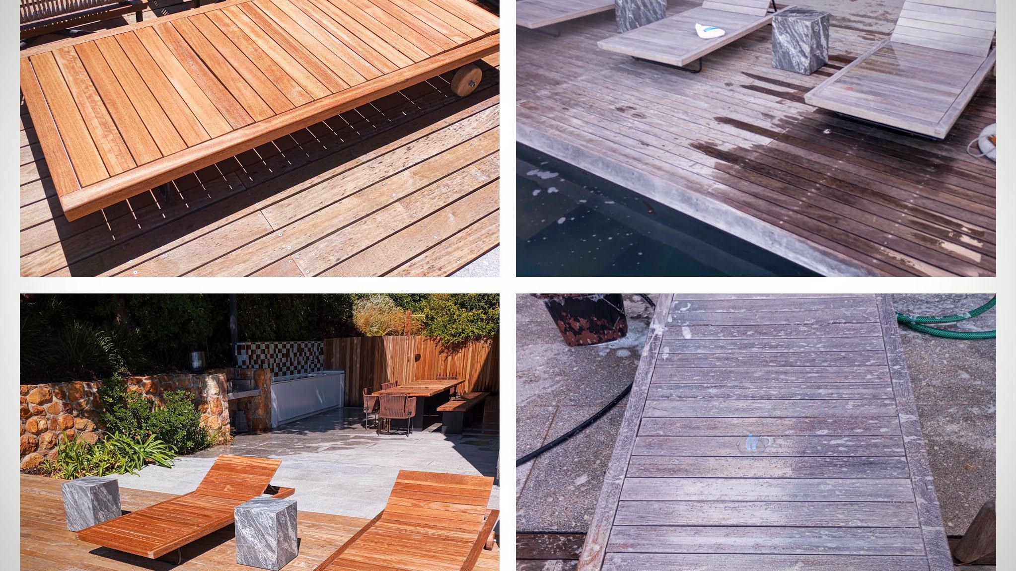 Deck furniture before and after